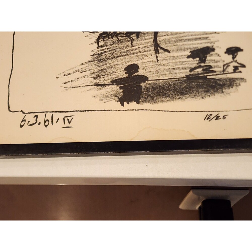 Vintage 1961 PABLO PICASSO Abstract Les Banderilles A Los Toros IV Lithograph - Picture 6 of 7